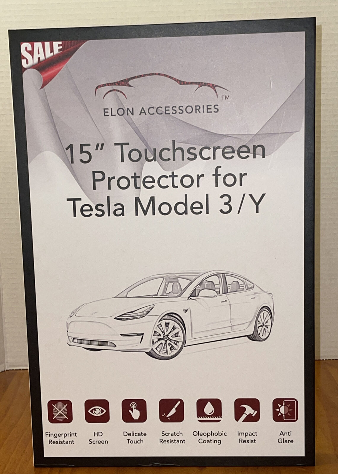 Hd 15" Screen Protector Tesla Model 3 / Y Navigation Touchscreen Tempered Glass