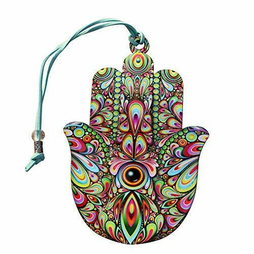 Clipgrip Hamsa Wall Decor | Wooden Hand Of Fatima Hanging Priestly Blessing E...