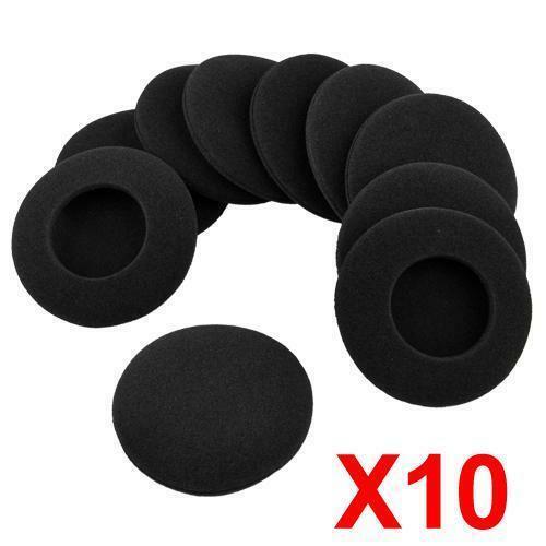 10pcs Black Soft 16mm Replacement Ear Pad Bud Foam Earbud Cover For Earphones