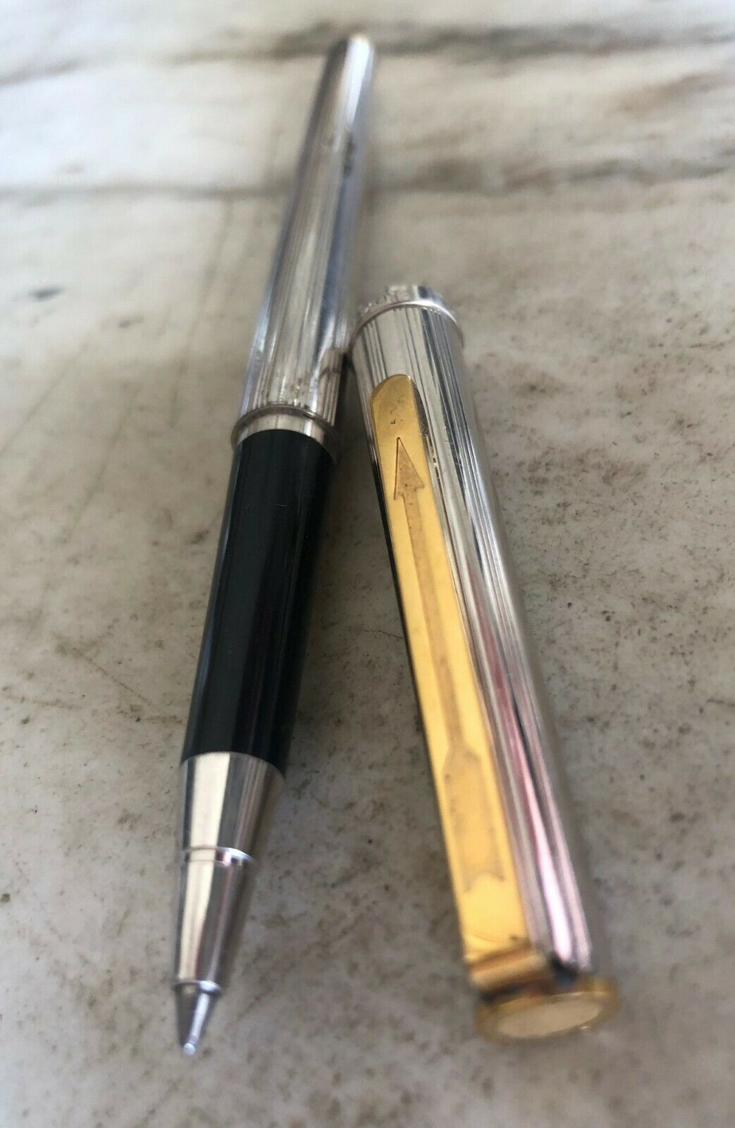 Superb Parker 85 Florence Metal Chrome & Gold Plated Roller Pen