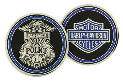 Harley-davidson Challenge Coin, Police Trans With Bar & Shield Logo 8003111