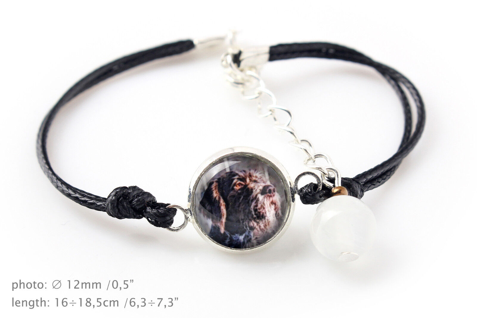 German Wirehaired Pointer. Bracelet. Photojewelry. Handmade. Ca