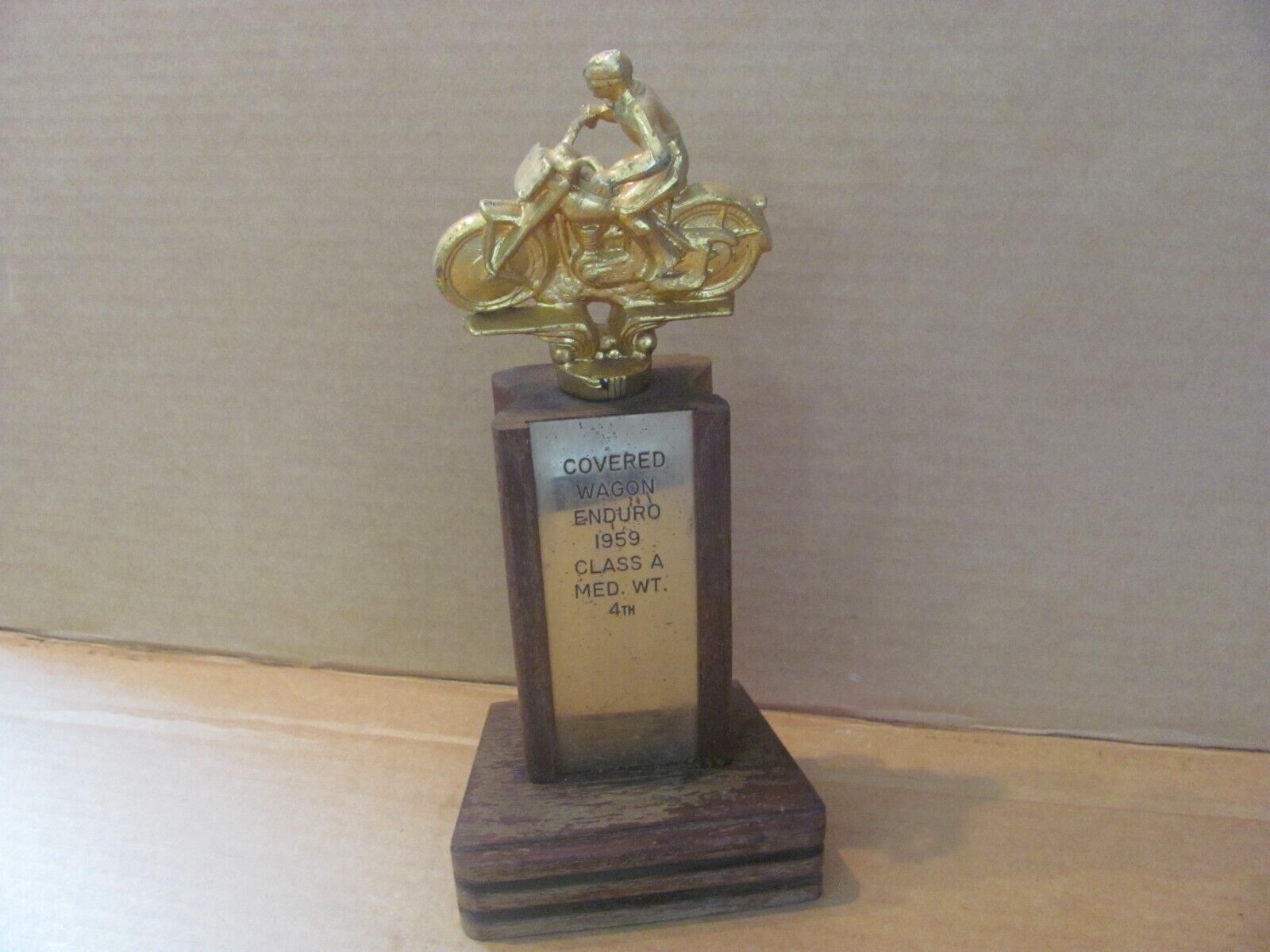 Vintage 1951 Motorcycle Trophy.