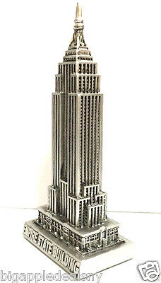 Pewter Empire State Building Statue Souvenirs From New York City 6 Inch