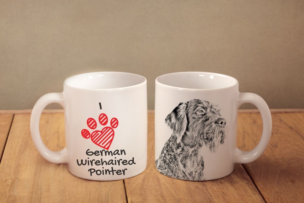 German Wirehaired Pointer- Ceramic Cup, Mug "i Love", Ca