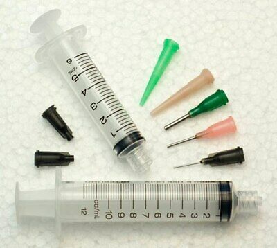 Cml Supply 9-pc Dispensing Needle Tip And Syringe Assortment Sampler Kit