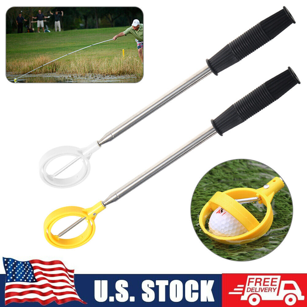 Golf Ball Retriever 8 Sections Telescopic Golf Ball Picker Scoop Tool For Water
