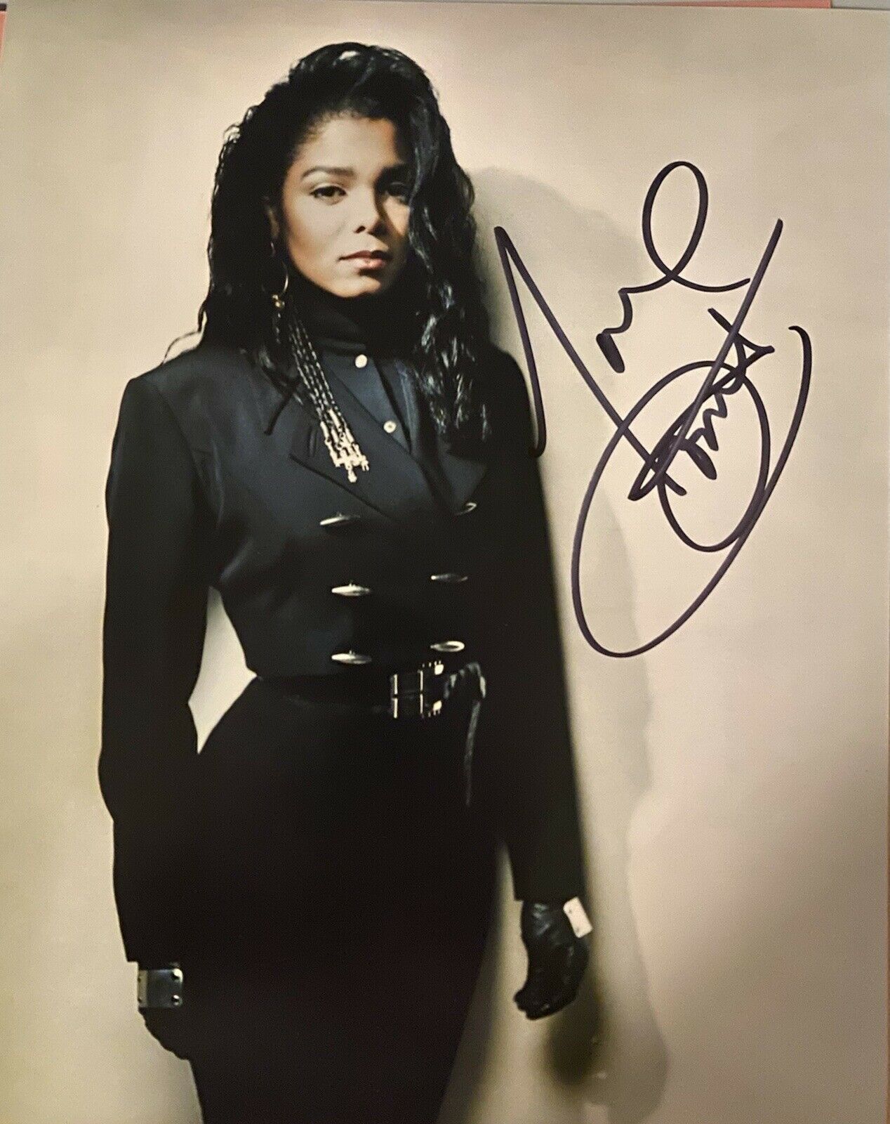 Janet Jackson￼ Signed Autographed 8x10 Color  Photo Sexy Rhythm Nation￼