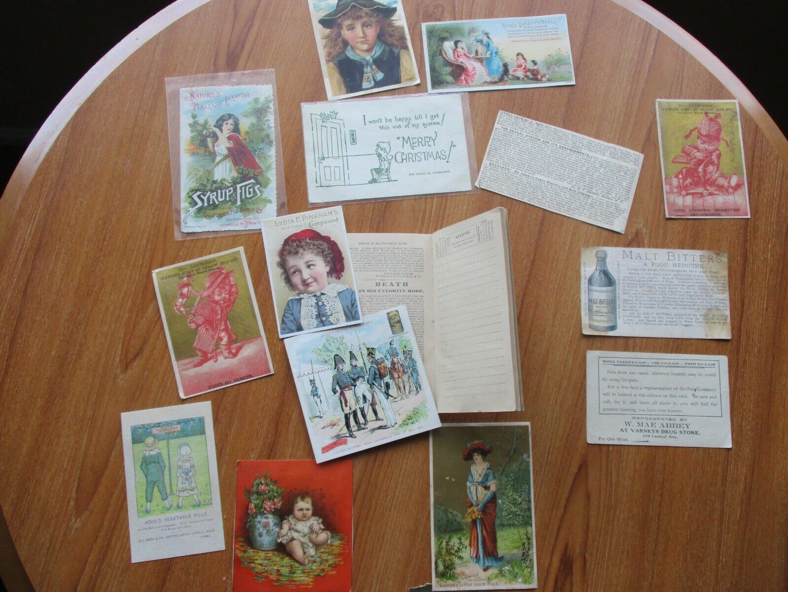 Graphic's 1870-1900's (45) Quack Medicine Trade Cards,letterheads,booklet Lot!