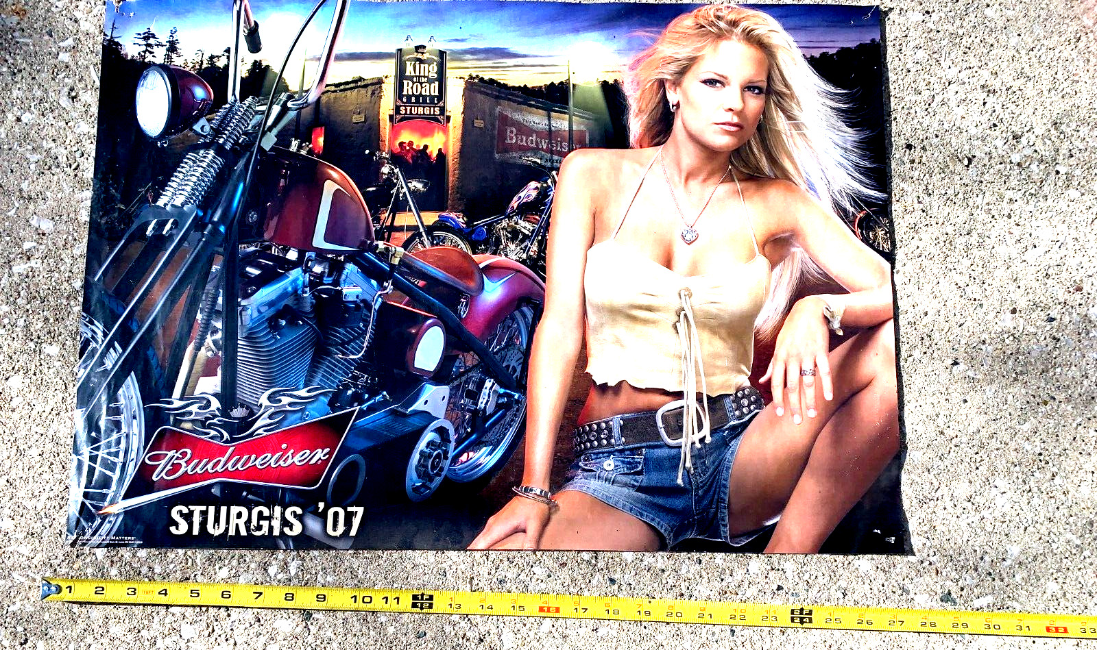 Sturgis Budweiser Beer Biker Poster 2007