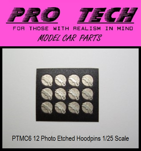 Ptmc 6 12) 1:25 Scale Photo Etched Hood Pins Search Lbr Model Parts Pro Tech