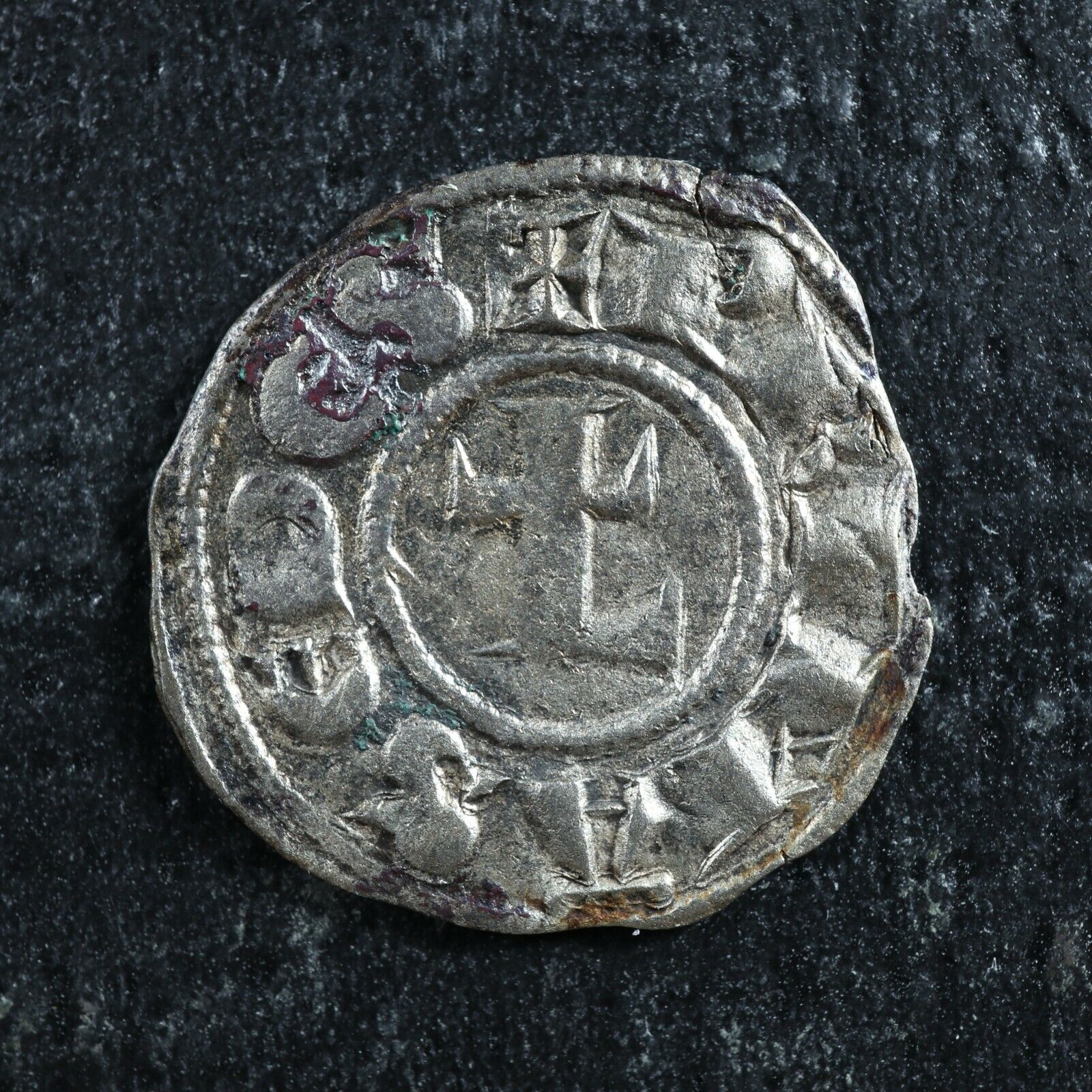 Obole Anonyme Circa 1220-1300 Archevêché De Lyon France Ar Silver