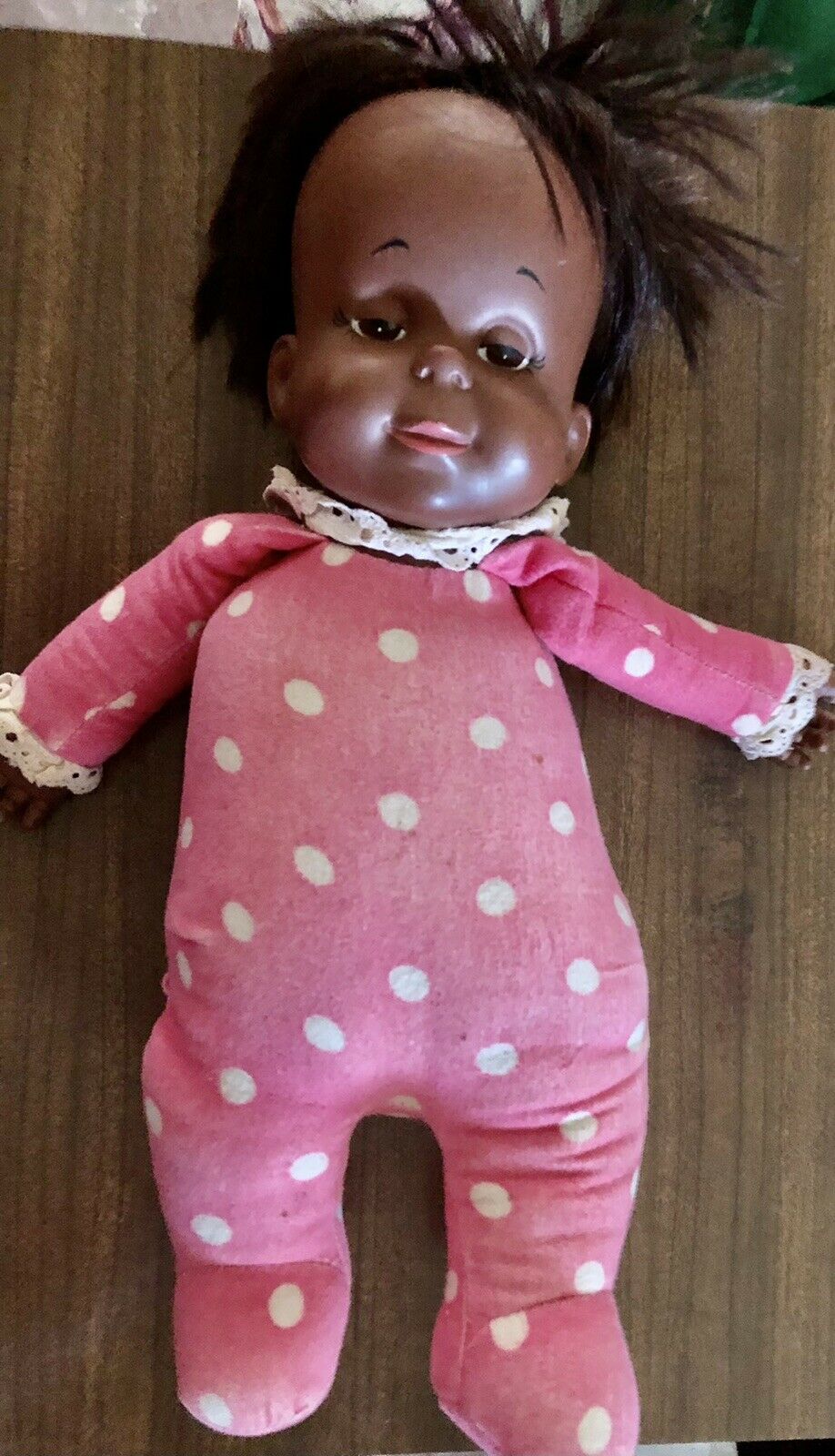 Vintage 1964 Mattel Pink Polka Dot “drowsy” Doll  African American Tlc