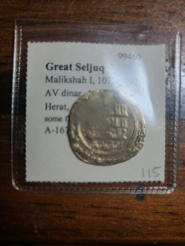 Seljuk Sultanate Pale Gold Dinar (1072-1092 Ad)