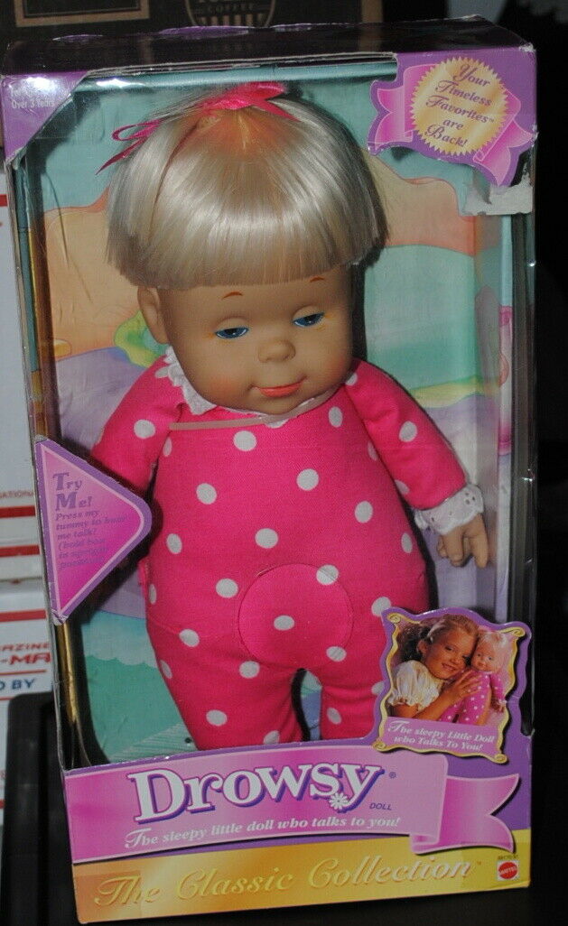 Drowsy Doll Mattel Talking Doll Mommy Kiss Me Goodnight Unopened Box