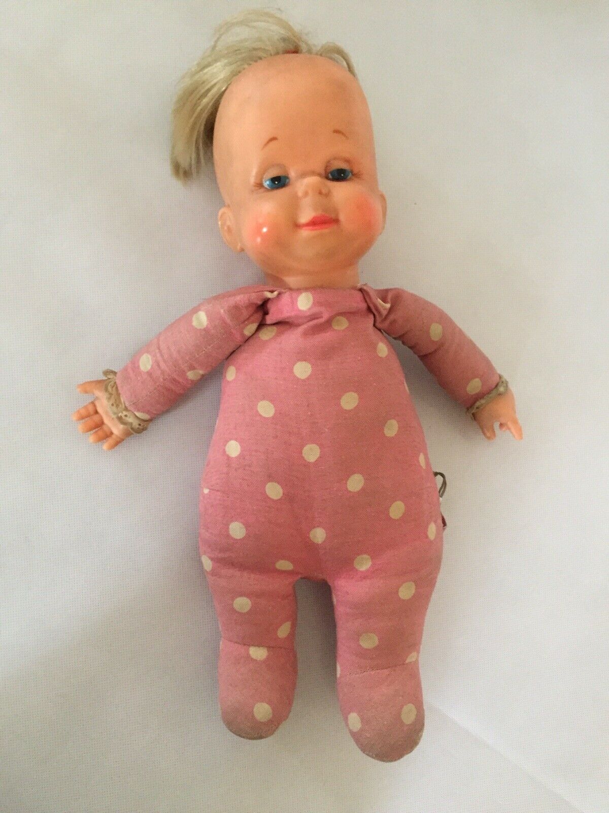 Vintage 1964 Mattel Drowsy Polka Dot Pink Doll No Longer Speaking