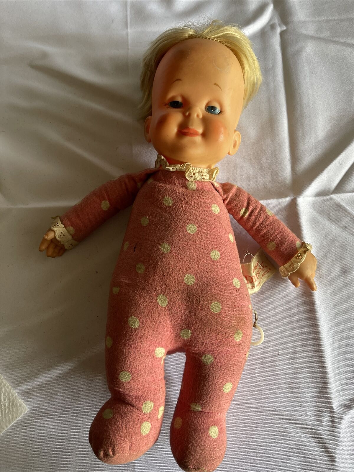 Vintage 1964 Mattel Drowsy Pink Doll Polka Dot