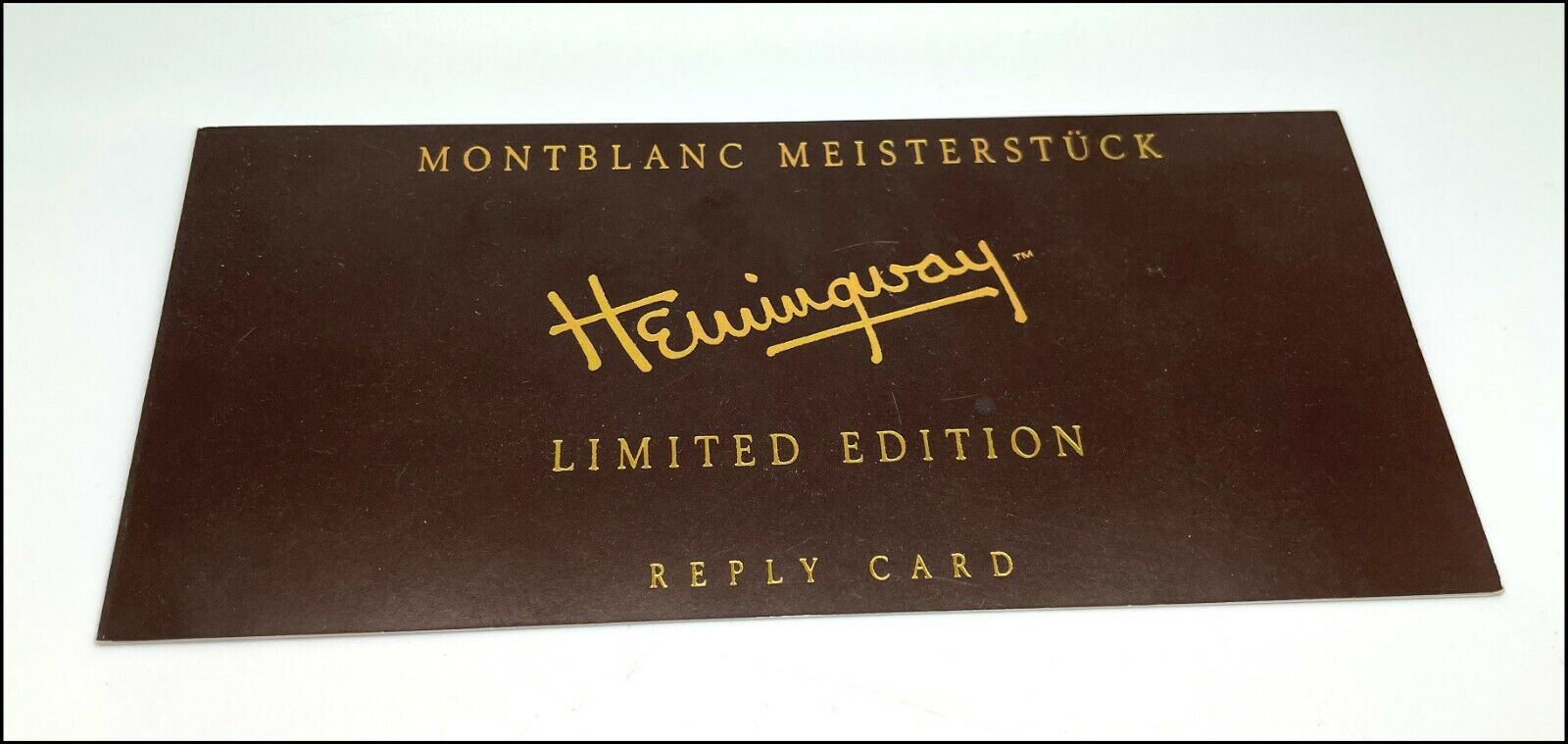 Mont Blanc Meisterstuck Fp Hemingway Le Original Booklet, Germany (# Ar 4882)