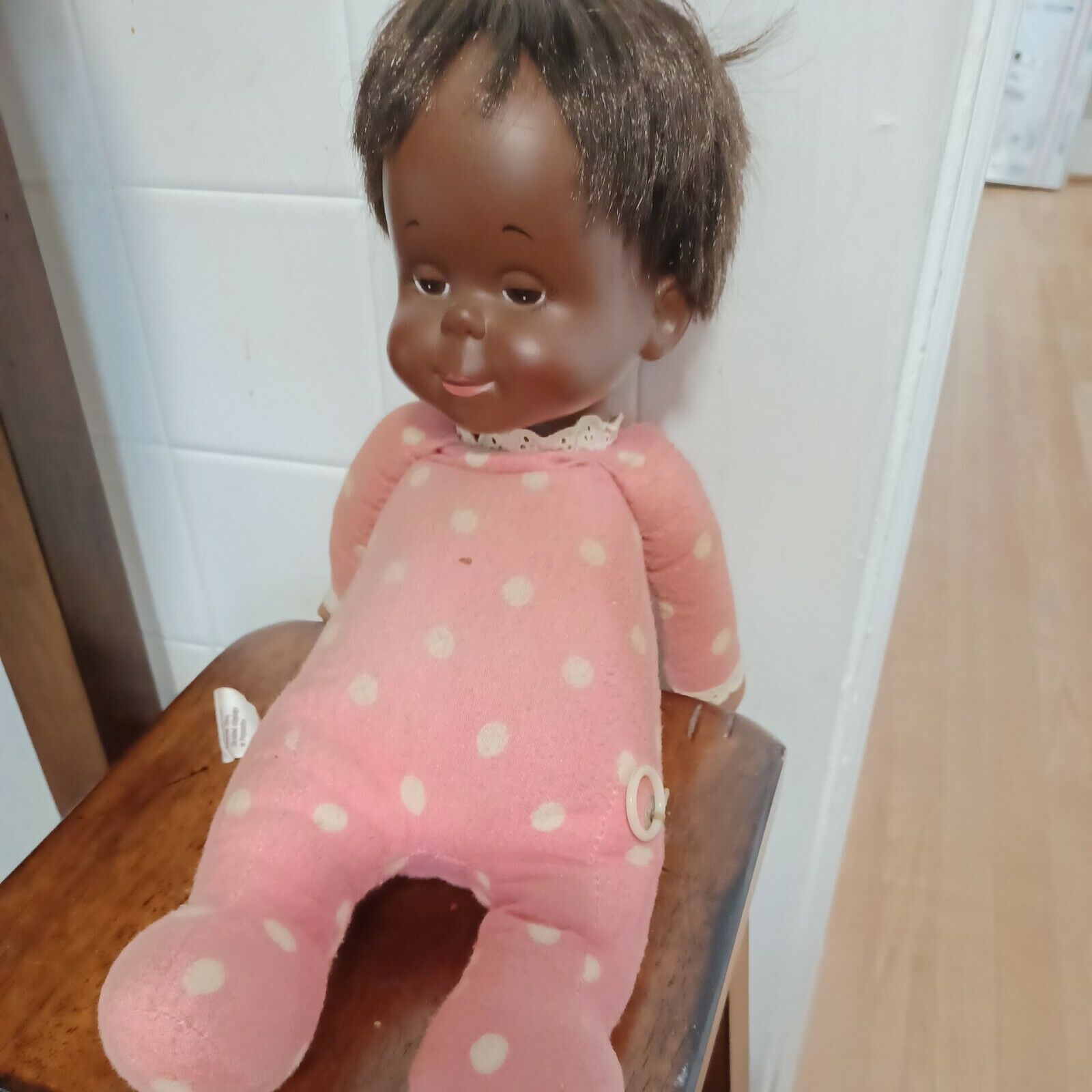 Vintage 1960s Mattel Drowsy Baby Talking Doll Aa Black African American Mute